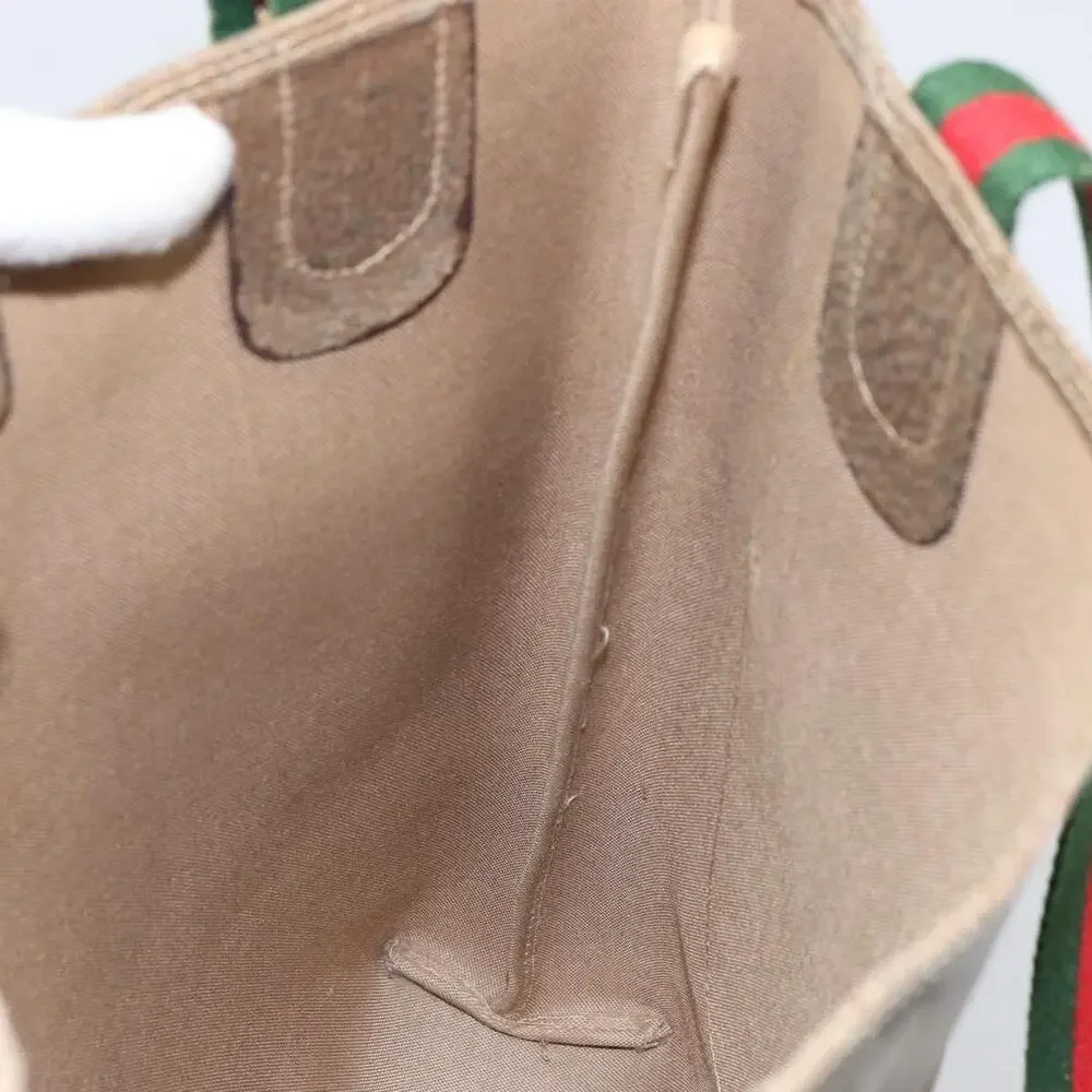 Gucci GG Supreme Web Tote Bag Beige